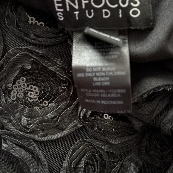En focus studio black knot side cocktail dress Sz 8 - Picture 4 of 10